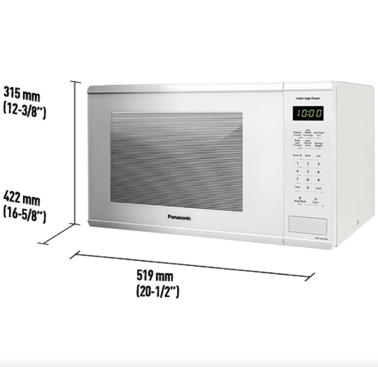 Panasonic - 1.3 cu. Ft Counter top Microwave in White - NNSG656WC