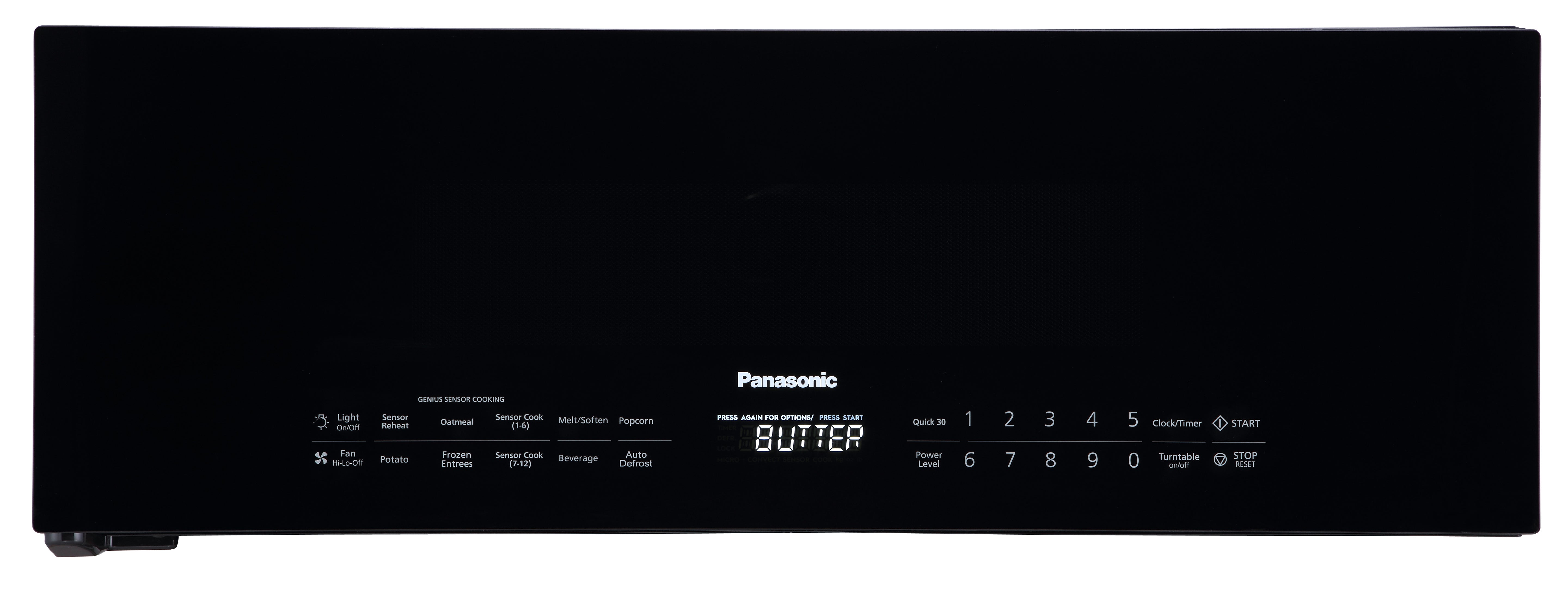 Panasonic - 1.2 cu. Ft Over the range Microwave in Black - NNSG65NB