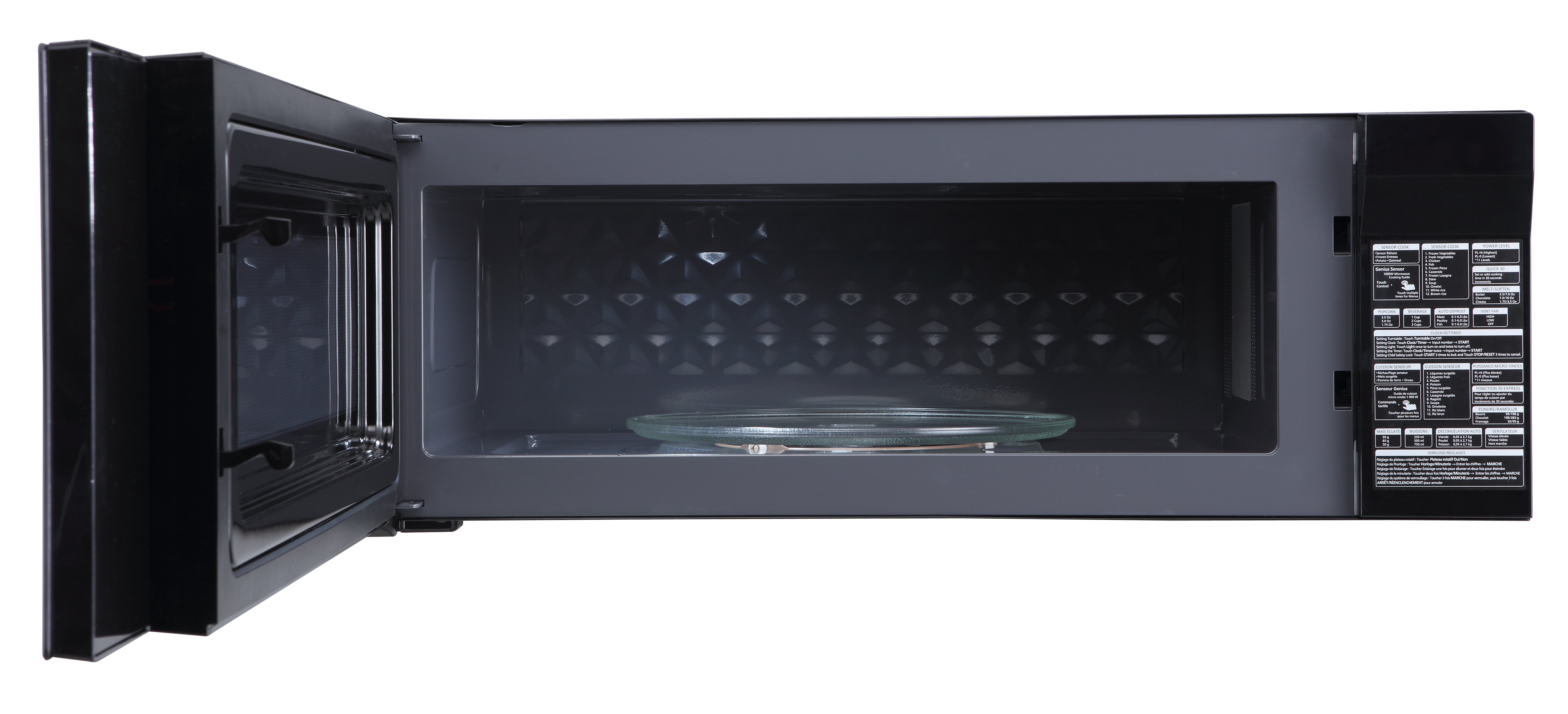 Panasonic - 1.2 cu. Ft Over the range Microwave in Black - NNSG65NB