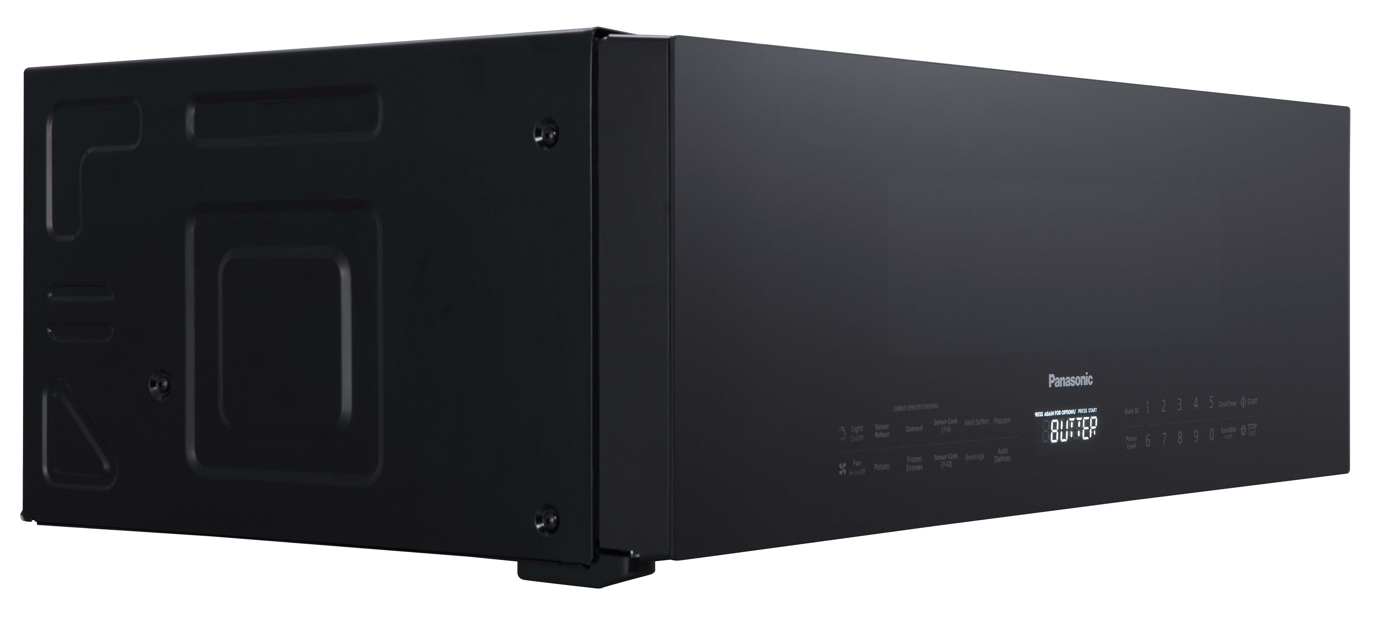 Panasonic - 1.2 cu. Ft Over the range Microwave in Black - NNSG65NB