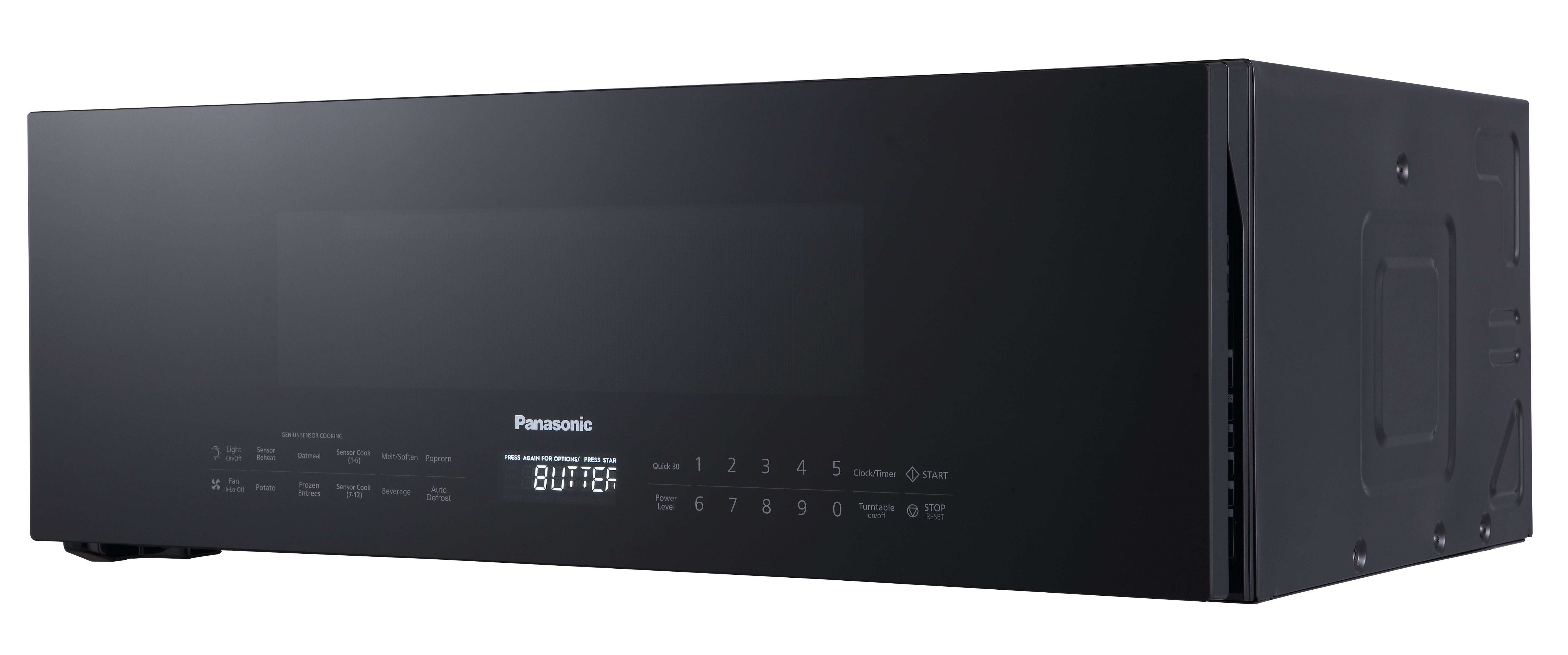 Panasonic - 1.2 cu. Ft Over the range Microwave in Black - NNSG65NB