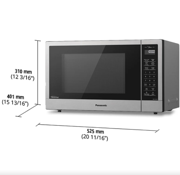 Panasonic - 1.2 cu. Ft Counter top Microwave in Stainless - NNST67KSC