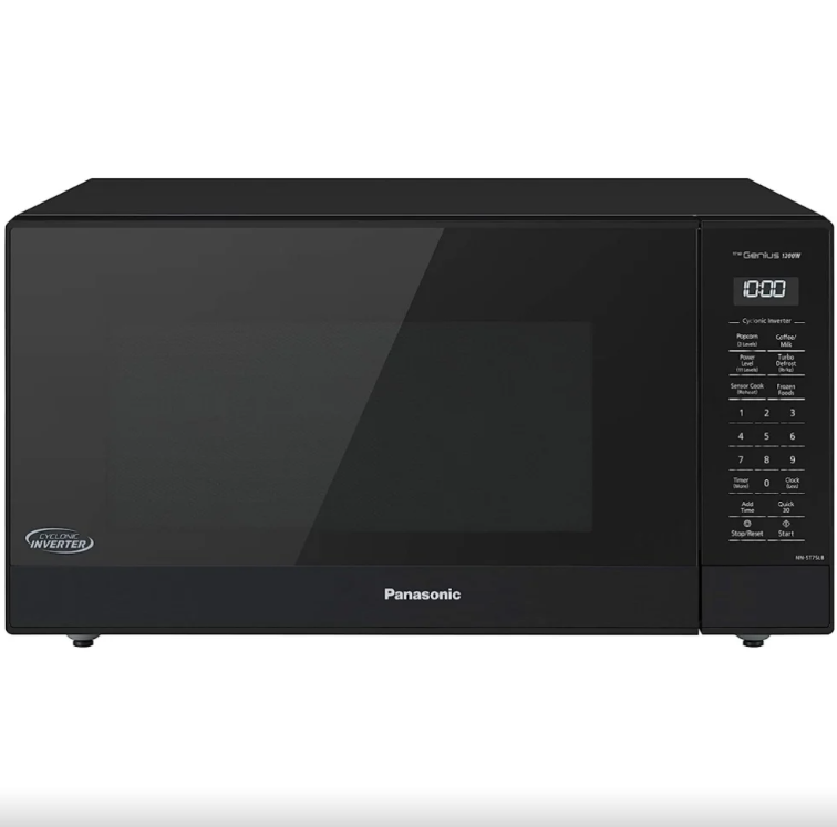Panasonic - 1.6 cu. Ft Counter top Microwave in Black Stainless - NNST75LBC
