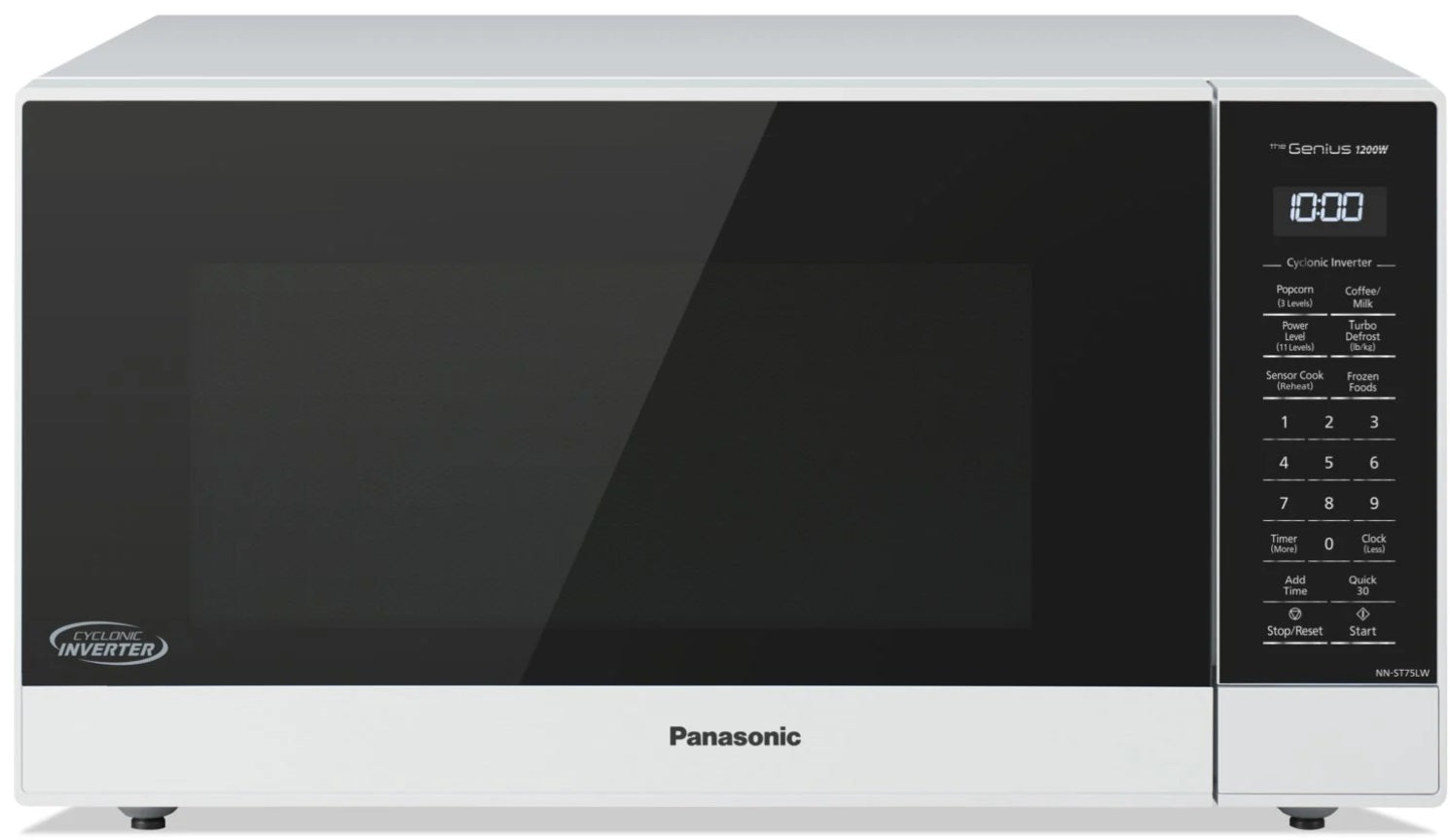 Panasonic - 1.6 cu. Ft Counter top Microwave in White - NNST75LWC