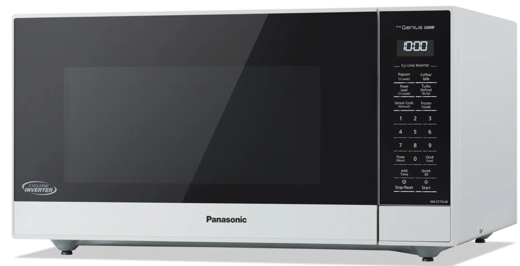 Panasonic - 1.6 cu. Ft Counter top Microwave in White - NNST75LWC