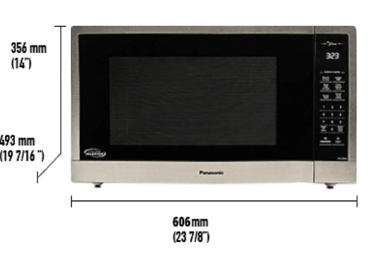 Panasonic - 2.2 cu. Ft Counter top Microwave in Stainless - NNST96JSC