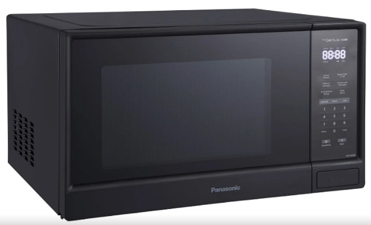Panasonic - 1.3 cu. Ft Counter top Microwave in Black - NNSU65NB