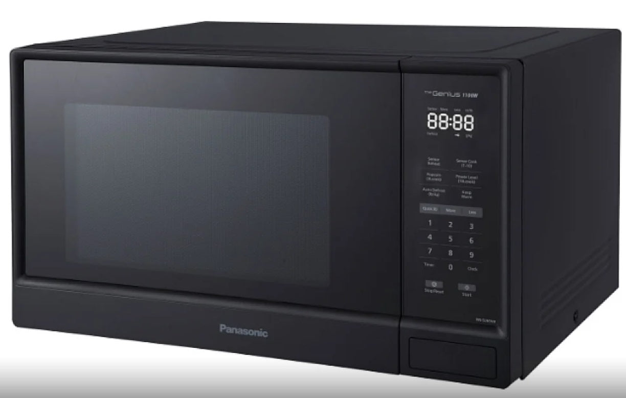Panasonic - 1.3 cu. Ft Counter top Microwave in Black - NNSU65NB