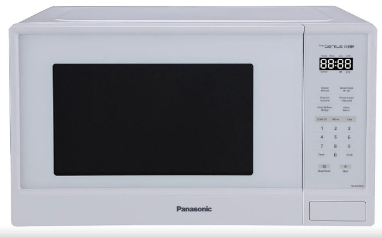 Panasonic - 1.3 cu. Ft Counter top Microwave in White - NNSU65NW