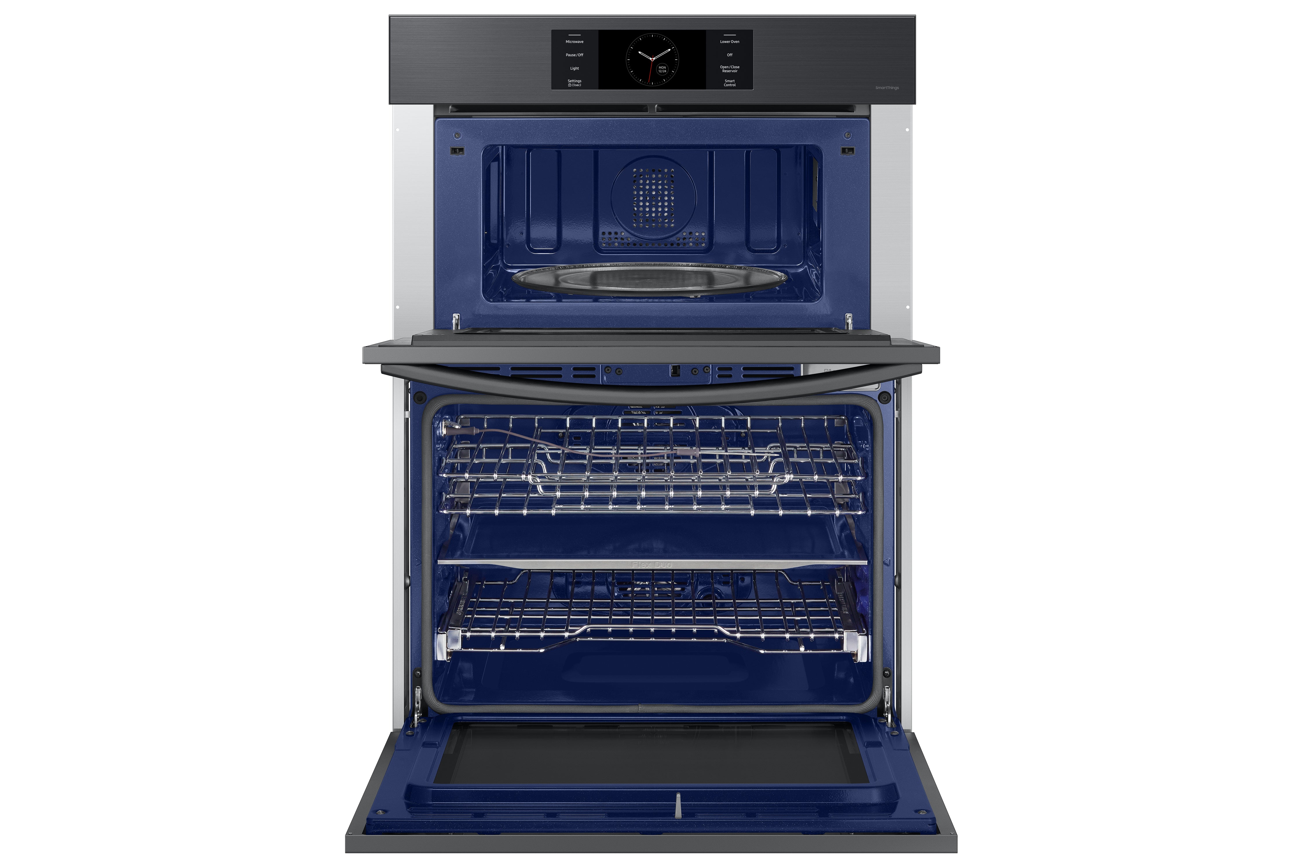 Samsung - 5.1 cu. ft Combination Wall Oven in Matte Black - NQ70CG700DMTAA