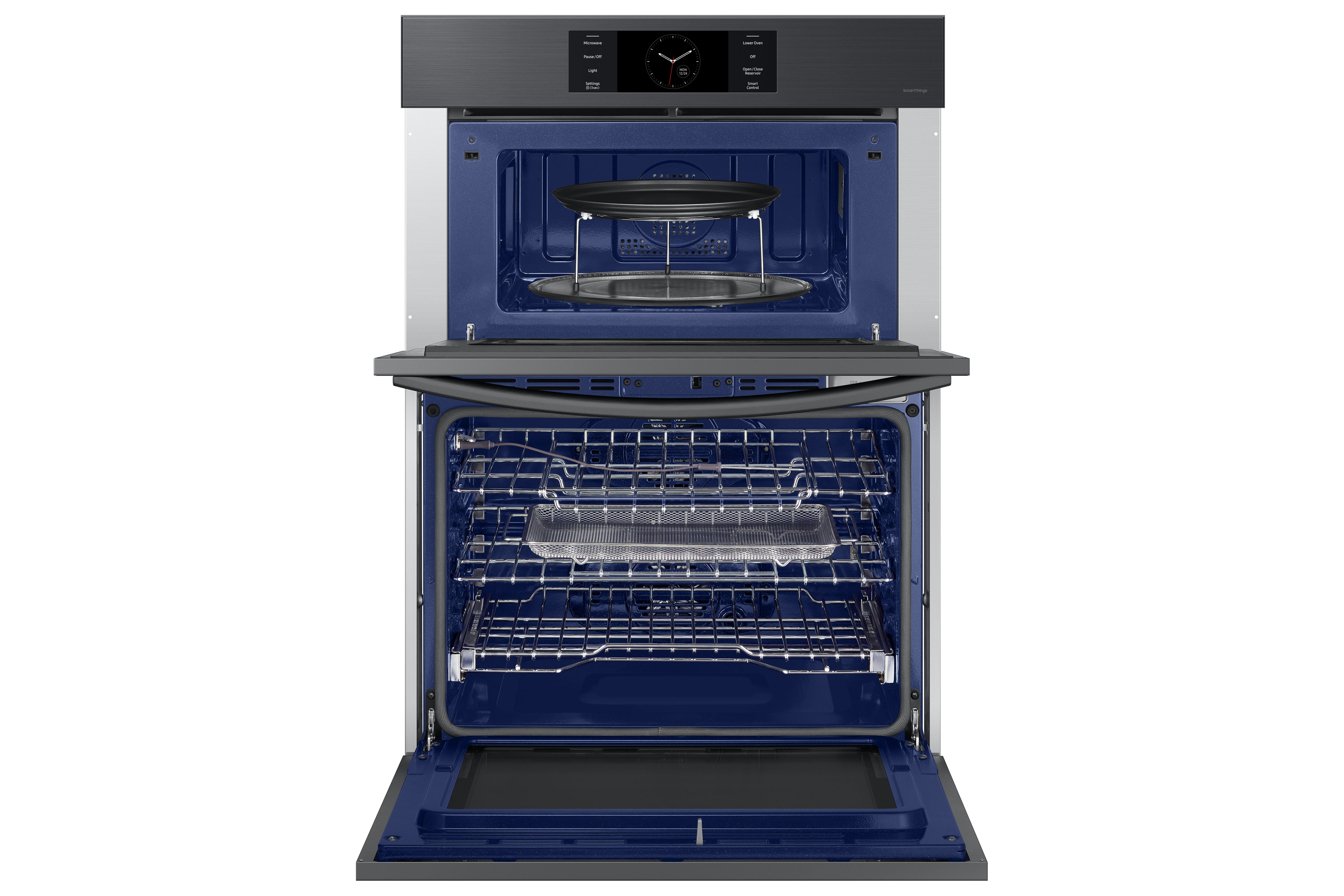 Samsung - 5.1 cu. ft Combination Wall Oven in Matte Black - NQ70CG700DMTAA