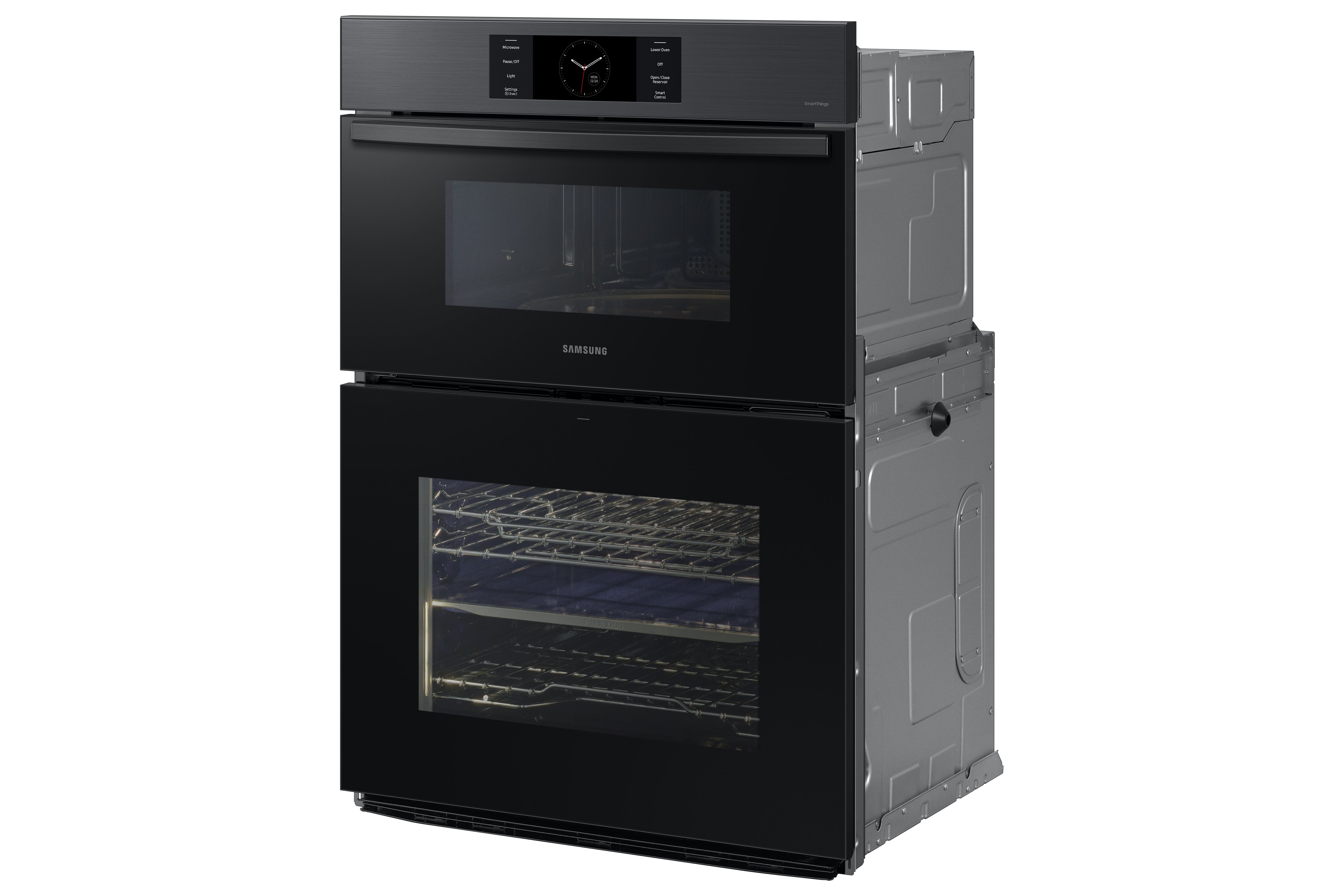 Samsung - 5.1 cu. ft Combination Wall Oven in Matte Black - NQ70CG700DMTAA