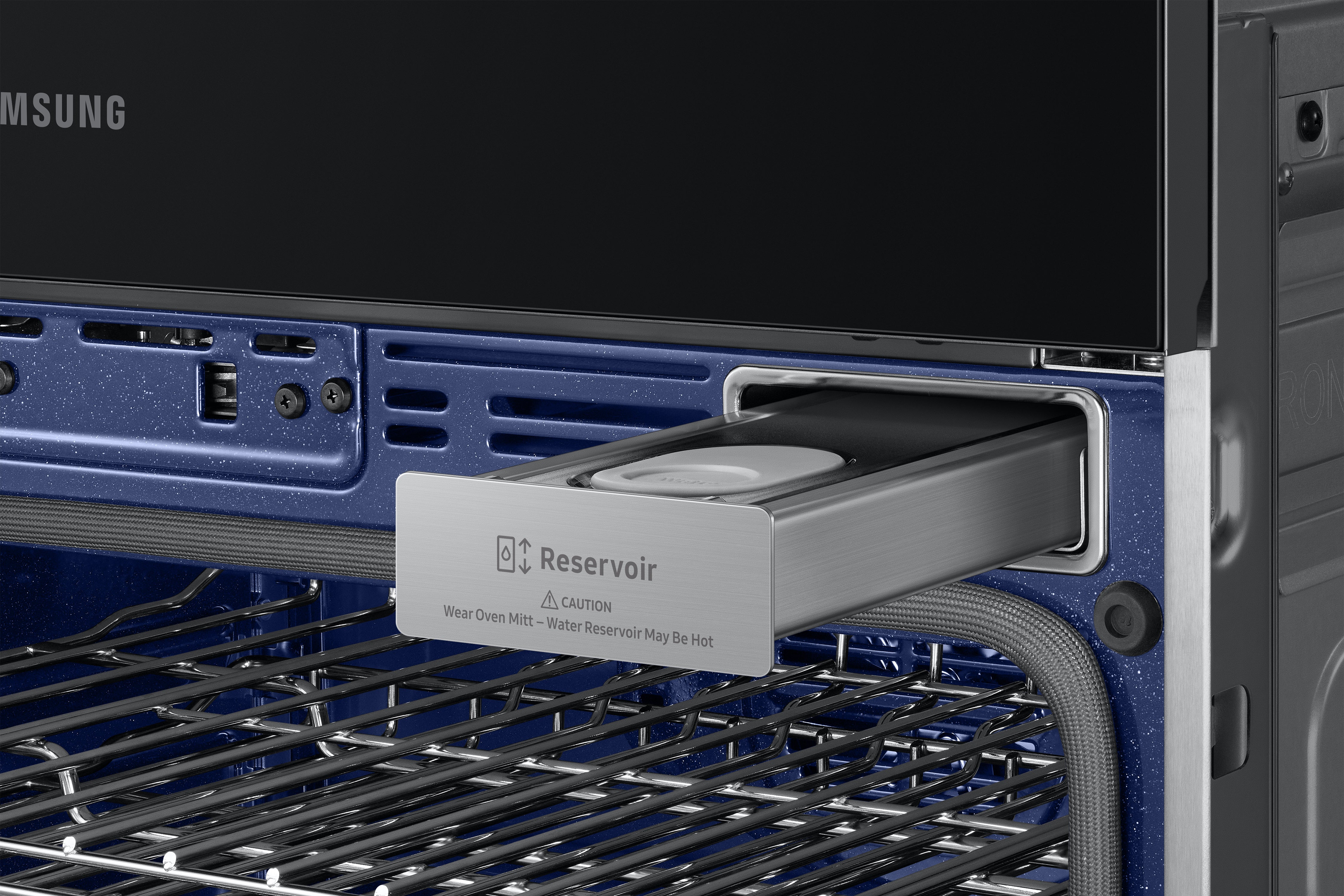 Samsung - 5.1 cu. ft Combination Wall Oven in Matte Black - NQ70CG700DMTAA