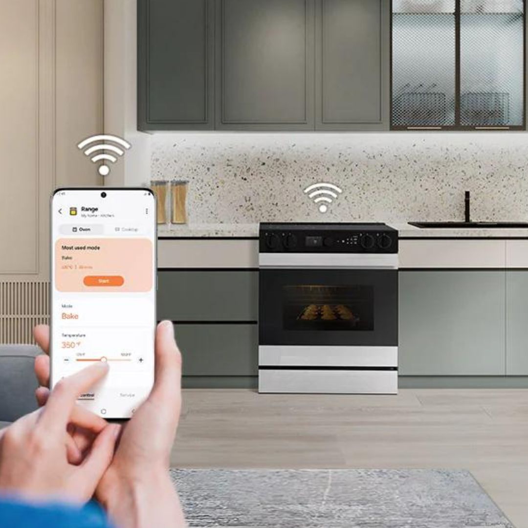 Samsung - 6.3 cu. ft Electric Range in White - NSE6DB870012AC