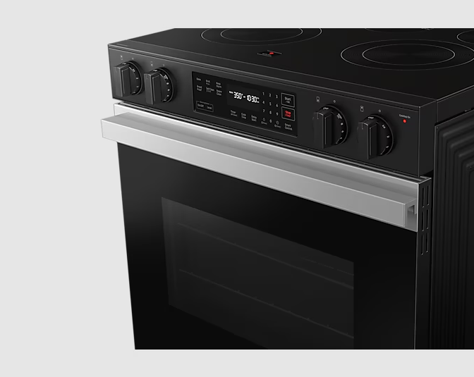 Samsung - 6.3 cu. ft Electric Range in Black - NSE6DG8100SRAC