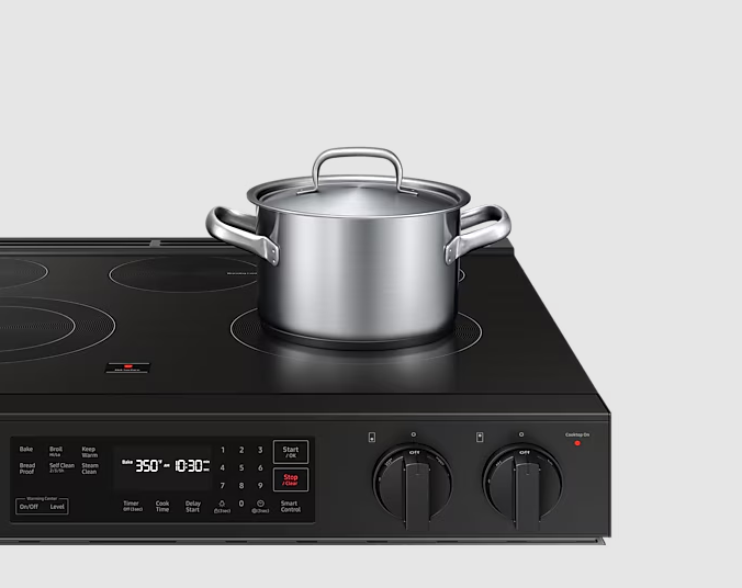 Samsung - 6.3 cu. ft Electric Range in Black - NSE6DG8100SRAC