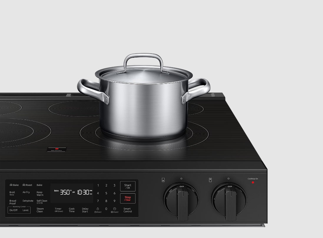 Samsung - 6.3 cu. ft Electric Range in Stainless - NSE6DG8300SRAC