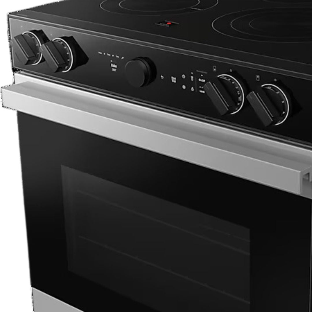 Samsung - 6.3 cu. ft Electric Range in Stainless - NSE6DG8700SRAC