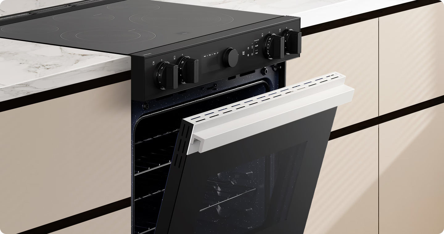 Samsung - 6.3 cu. ft Electric Range in Stainless - NSE6DG8700SRAC