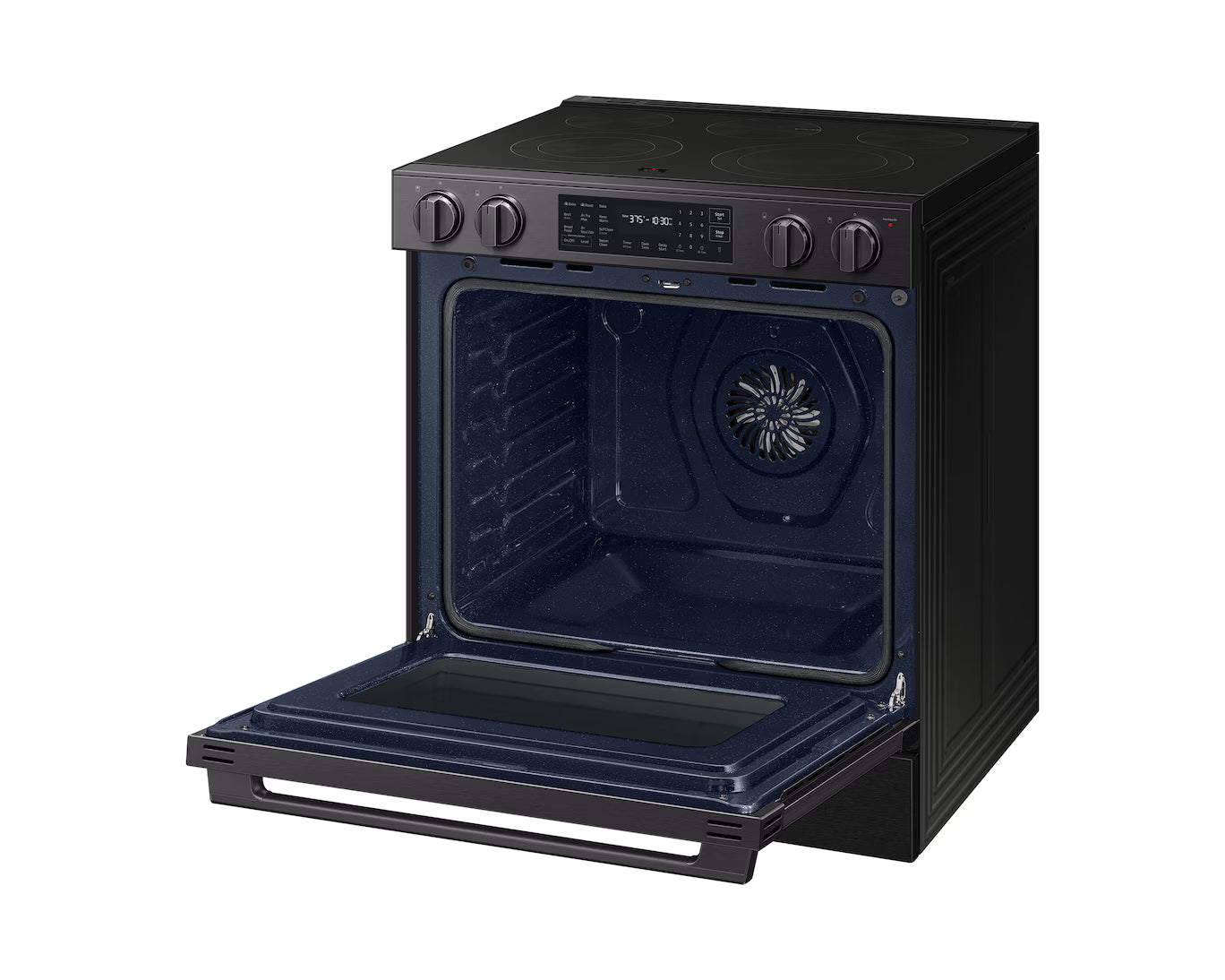 Samsung - 6.3 cu. ft Electric Range in Black Stainless - NSE80H63SEAC