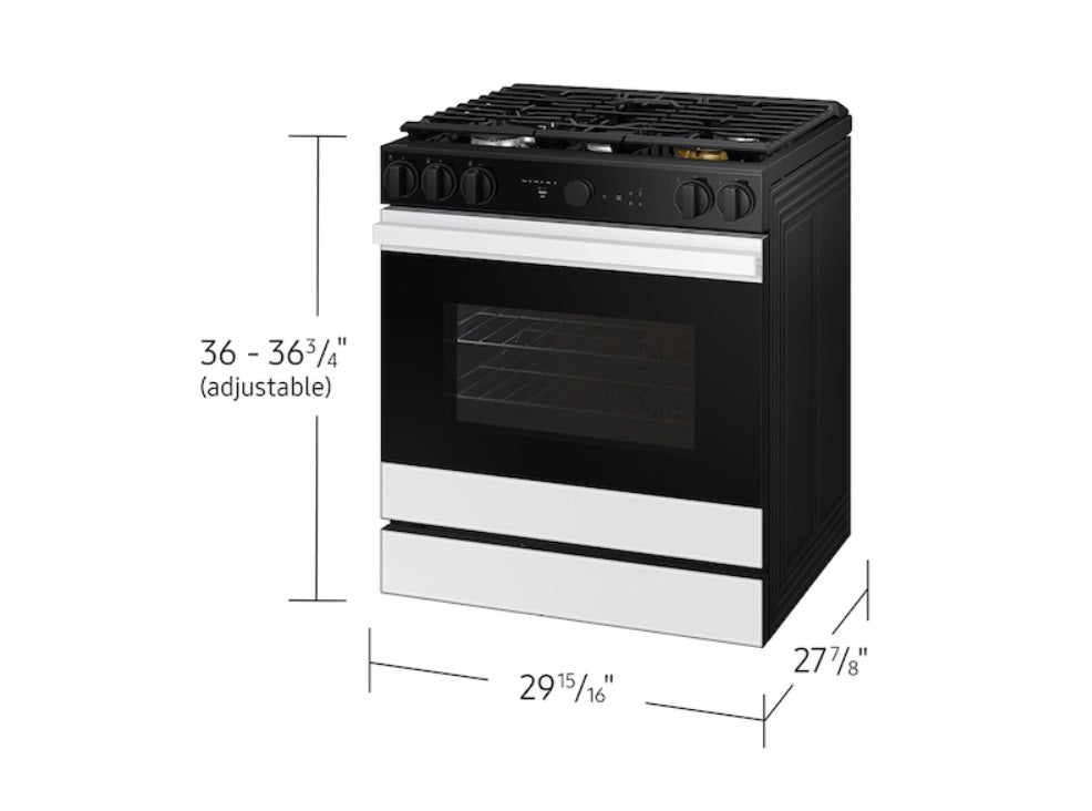Samsung - 6 cu. ft Gas Range in White - NSG6DB870012AA