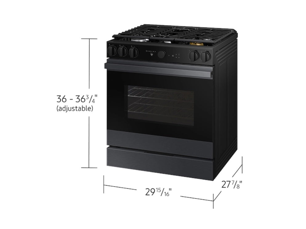 Samsung - 6 cu. ft Gas Range in Matte Black - NSG6DG8500MTAA