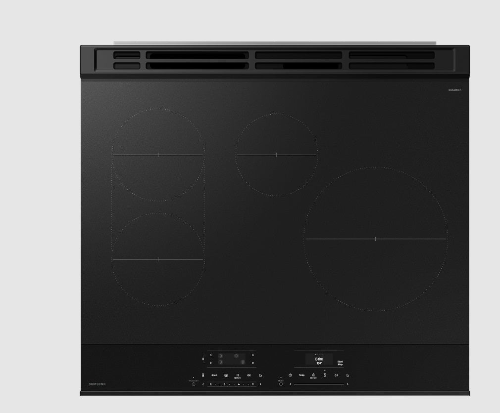 Samsung - 6.3 cu. ft Induction Range in Dark Grey - NSI6DG9500SRAC