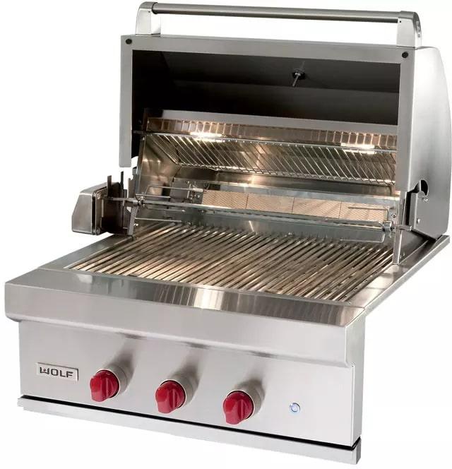 Wolf - 3 Burner Gas BBQ in Stainless - OG30-LP