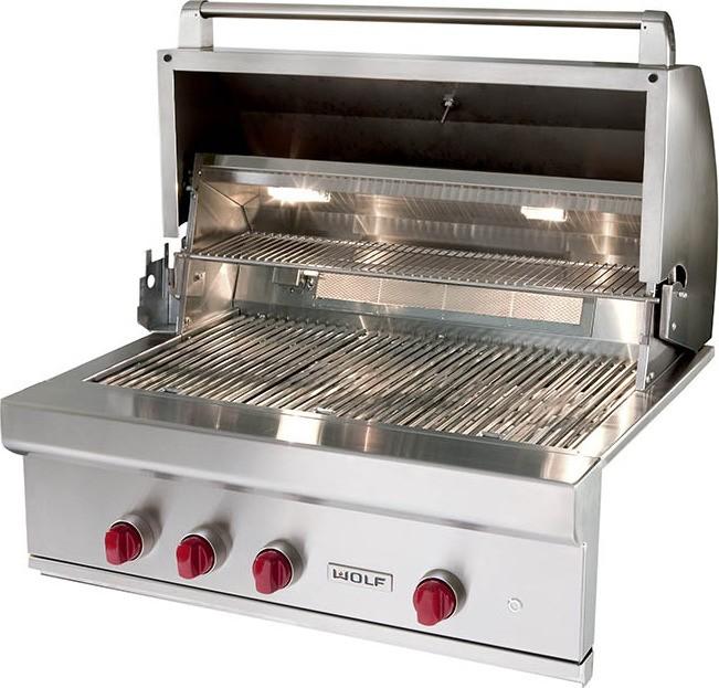 Wolf - 4 Burner Gas BBQ in Stainless - OG36