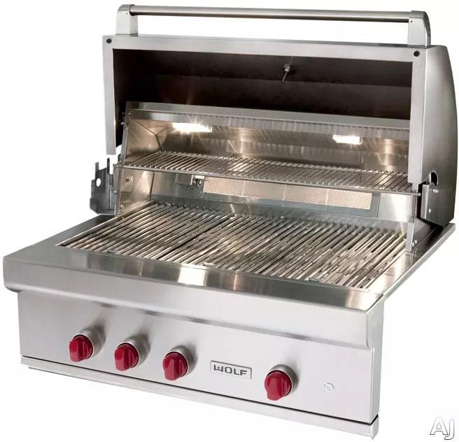 Wolf - 4 Burner Gas BBQ in Stainless - OG36-LP