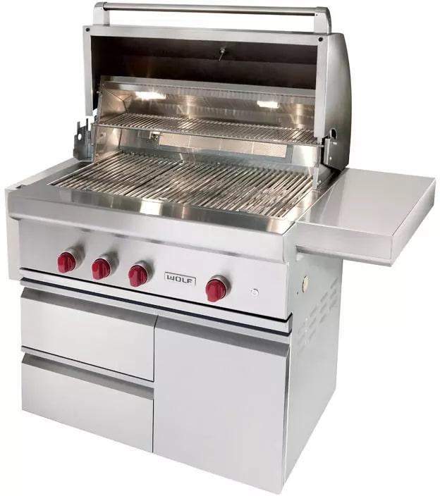 Wolf - 4 Burner Gas BBQ in Stainless - OG36-LP