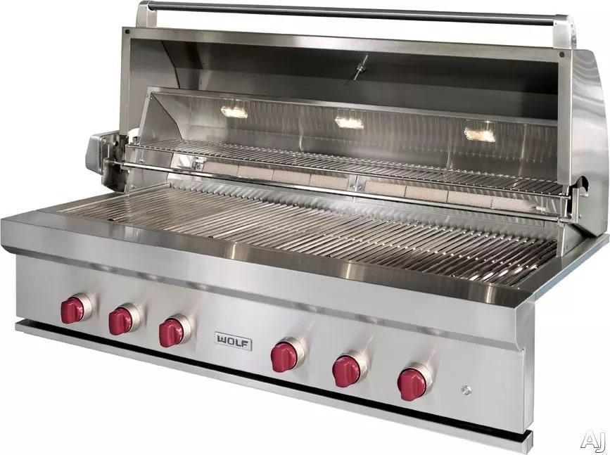 Wolf - 6 Burner Gas BBQ in Stainless - OG54-LP
