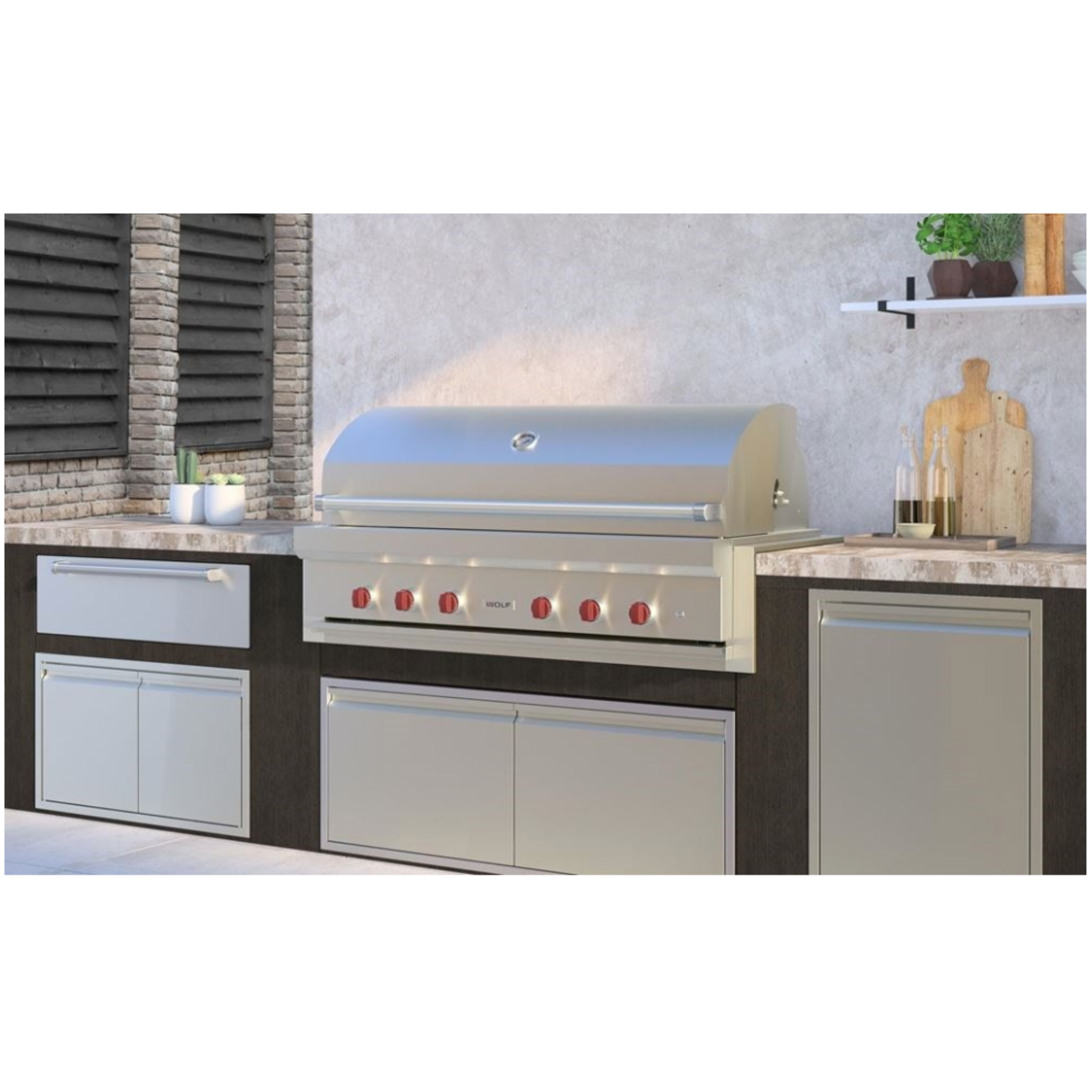 Wolf - 6 Burner Natural Gas BBQ in Stainless (Open Box) - OG54