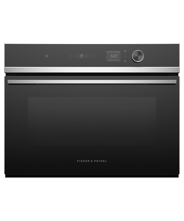 Fisher & Paykel - 1.4 cu. ft Speed Wall Oven in Black - OM24NDLX1