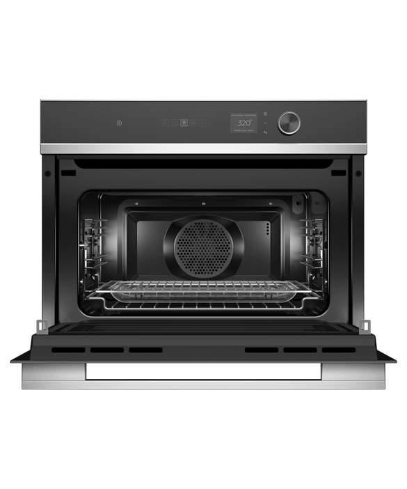 Fisher & Paykel - 1.4 cu. ft Speed Wall Oven in Black - OM24NDLX1