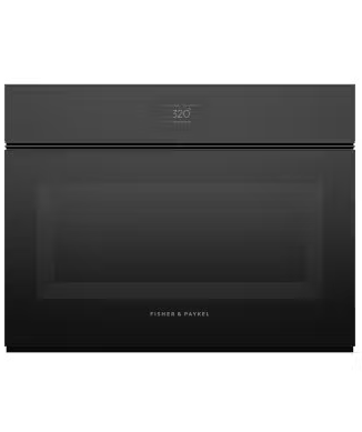 Fisher & Paykel - 1.7 cu. ft Speed Wall Oven in Black - OM24NMTNB1