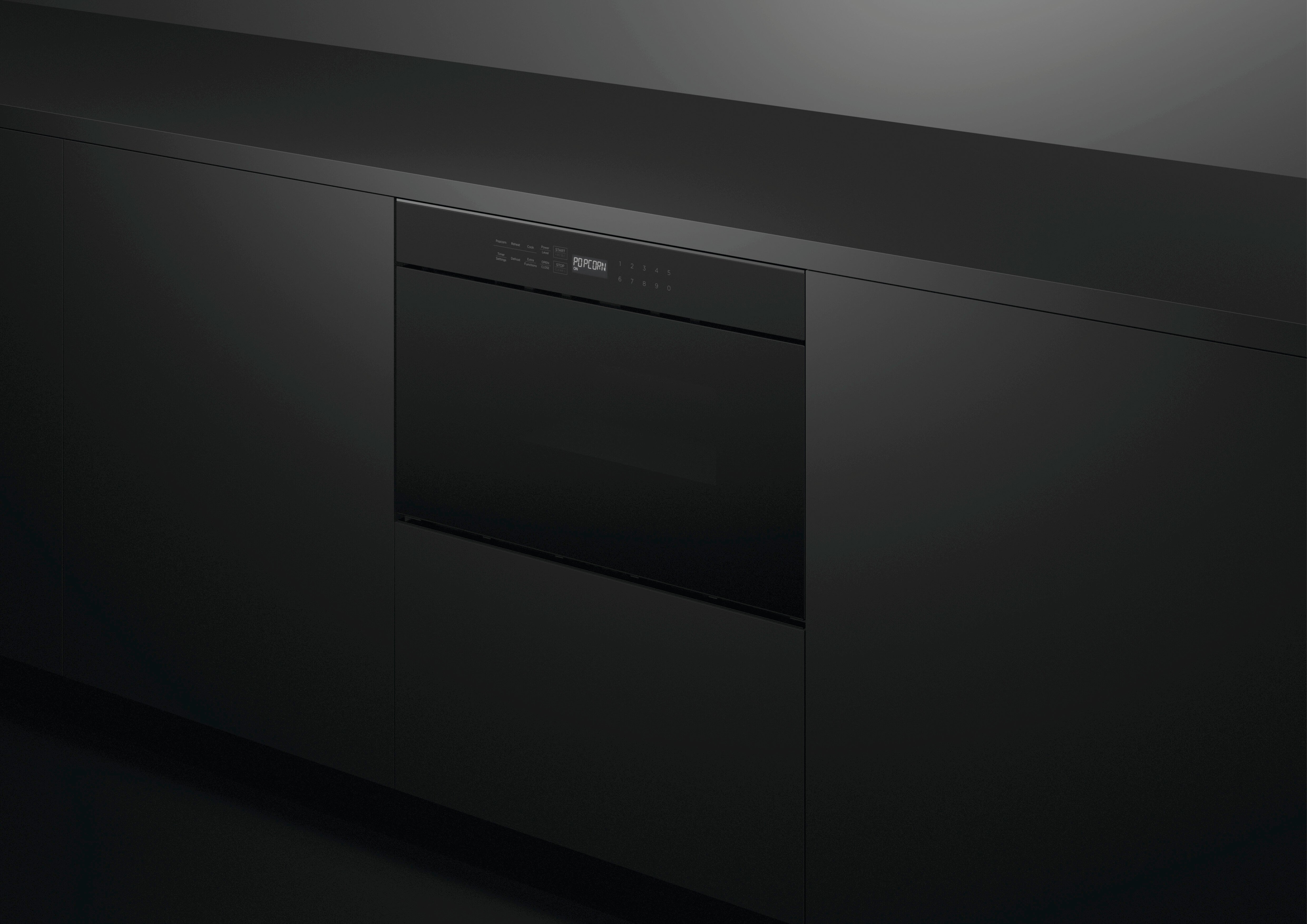 Fisher & Paykel - 1.2 cu. Ft Built In Microwave in Black - OMD24SDB1
