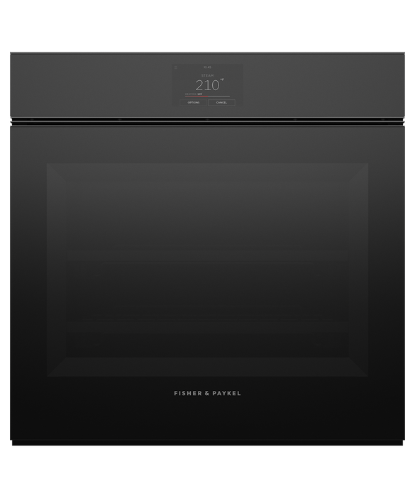 Fisher & Paykel - cu. ft Steam Wall Oven in Black - OS24SMTNB1
