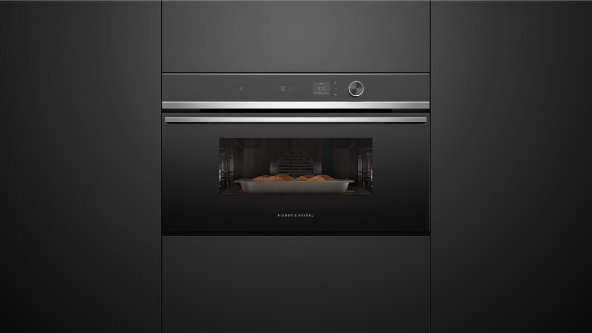 Fisher & Paykel - 1.9 cu. ft Steam Wall Oven in Stainless - OS30NDLX1