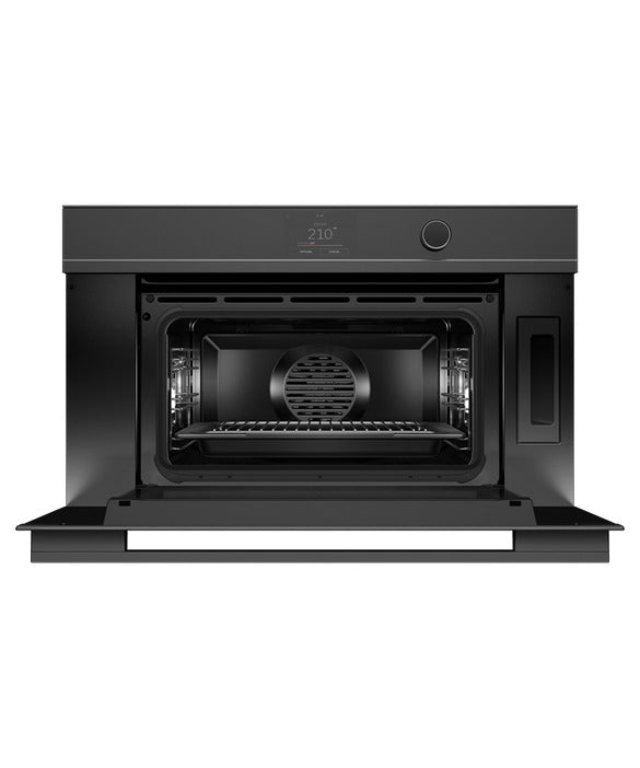Fisher & Paykel - 1.9 cu. ft Steam Wall Oven in Black - OS30NDTDB1