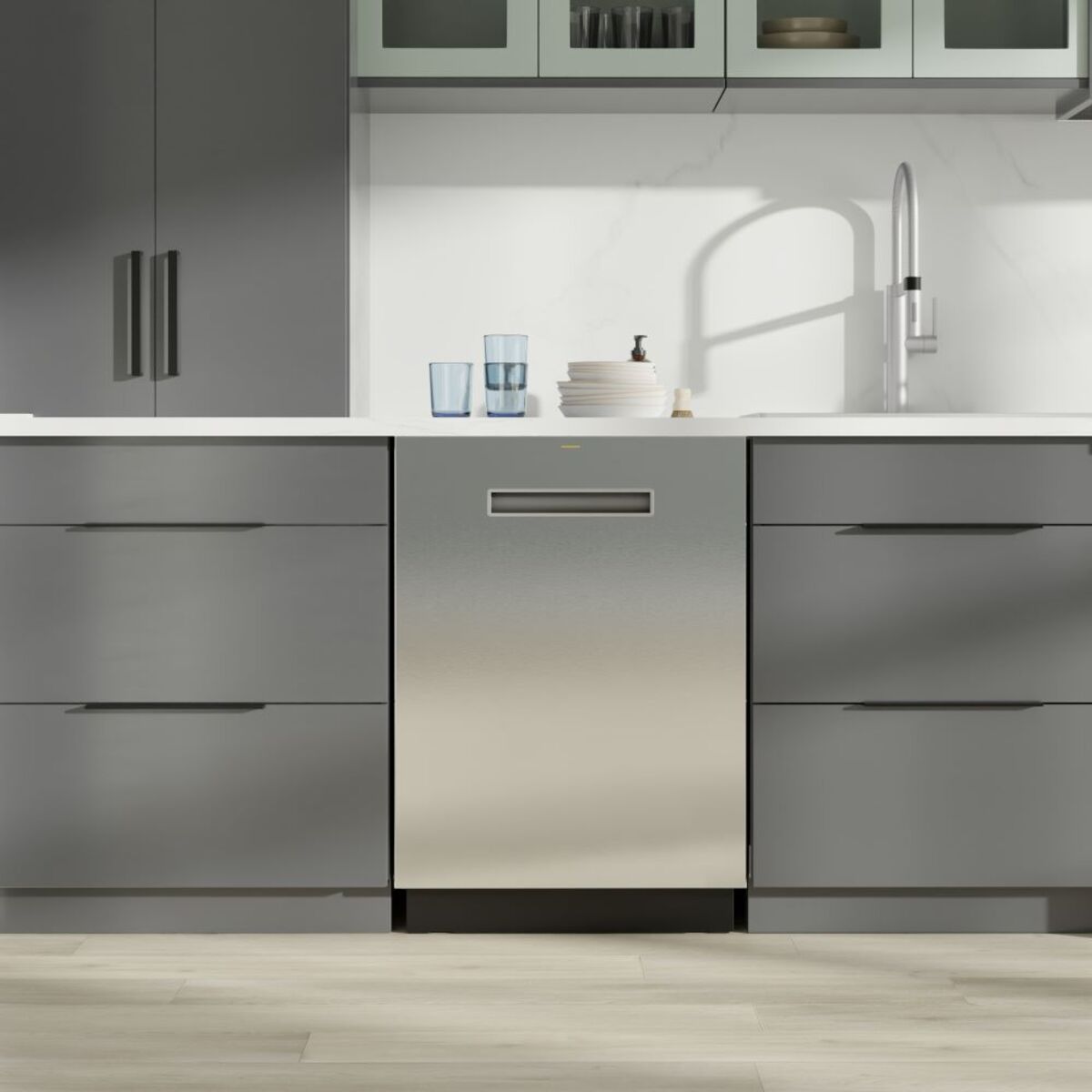 GE - 42 dBA Built In Dishwasher in Stainless - PBT700SSVFS