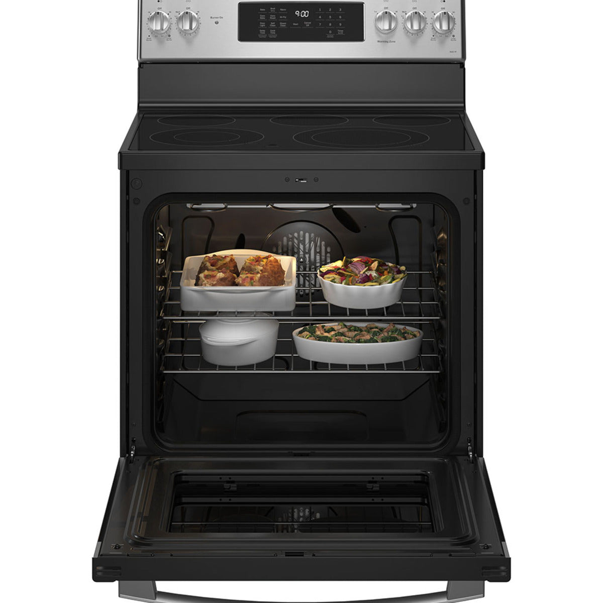 GE Profile - 6.2 cu. ft Electric Range in Stainless - PCB900YVFS