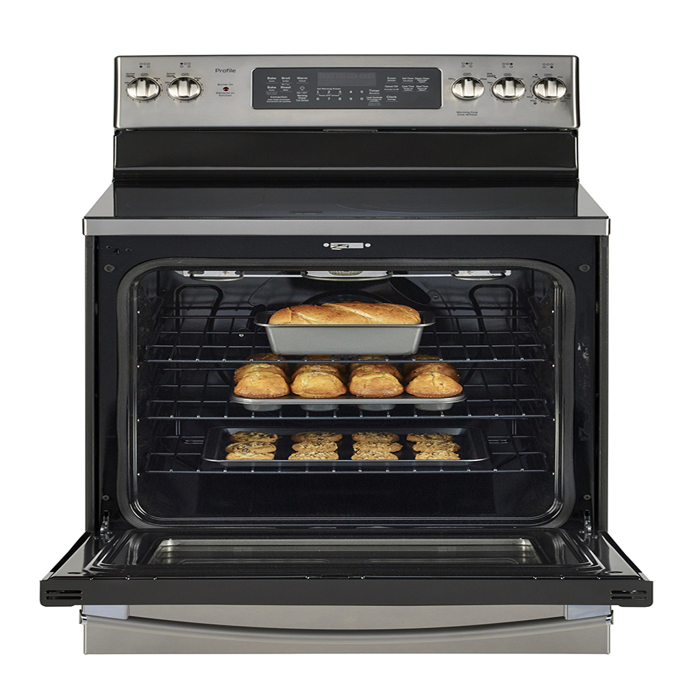 GE Profile - 29.92 Inch 6.2 cu. ft Electric Range in Stainless - PCB940YKFS