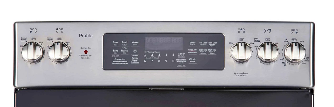 GE Profile - 29.92 Inch 6.2 cu. ft Electric Range in Stainless - PCB940YKFS