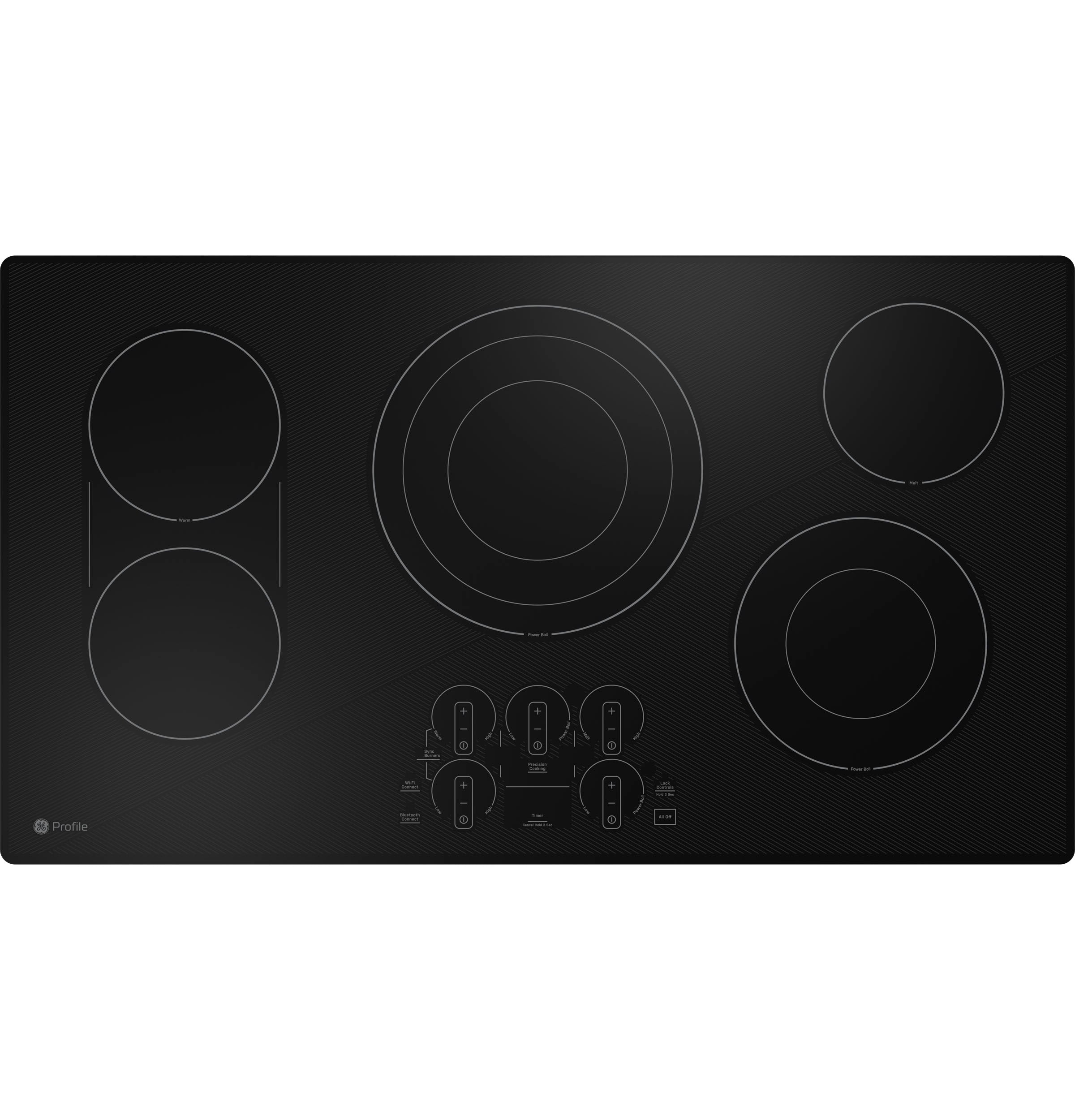 GE Profile - 36.3 Inch Electric Cooktop in Black - PEP7036DTBB