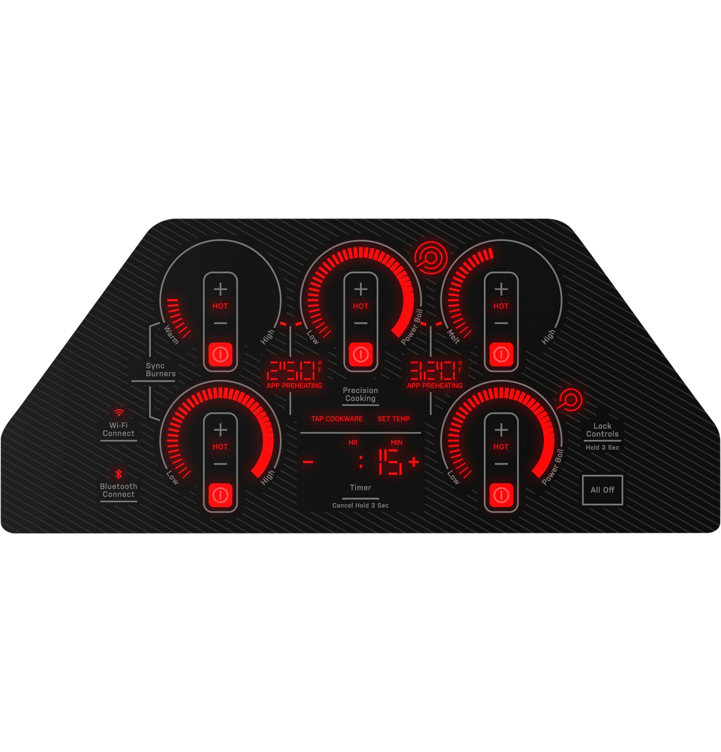 GE Profile - 36.3 Inch Electric Cooktop in Black - PEP7036DTBB