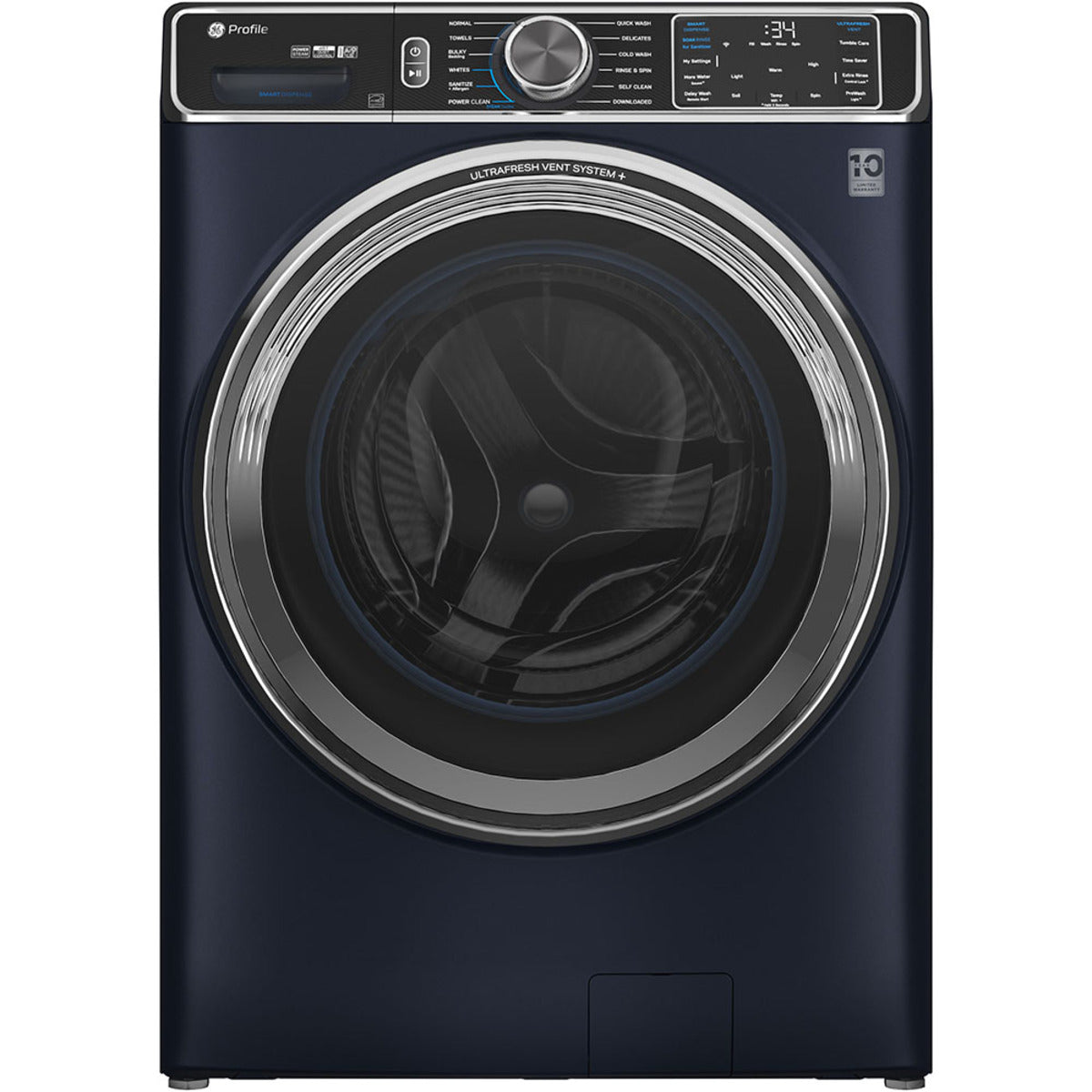 GE Profile - 6.1 cu. Ft Front Load Washer in Sapphire Blue - PFW870SPVRS