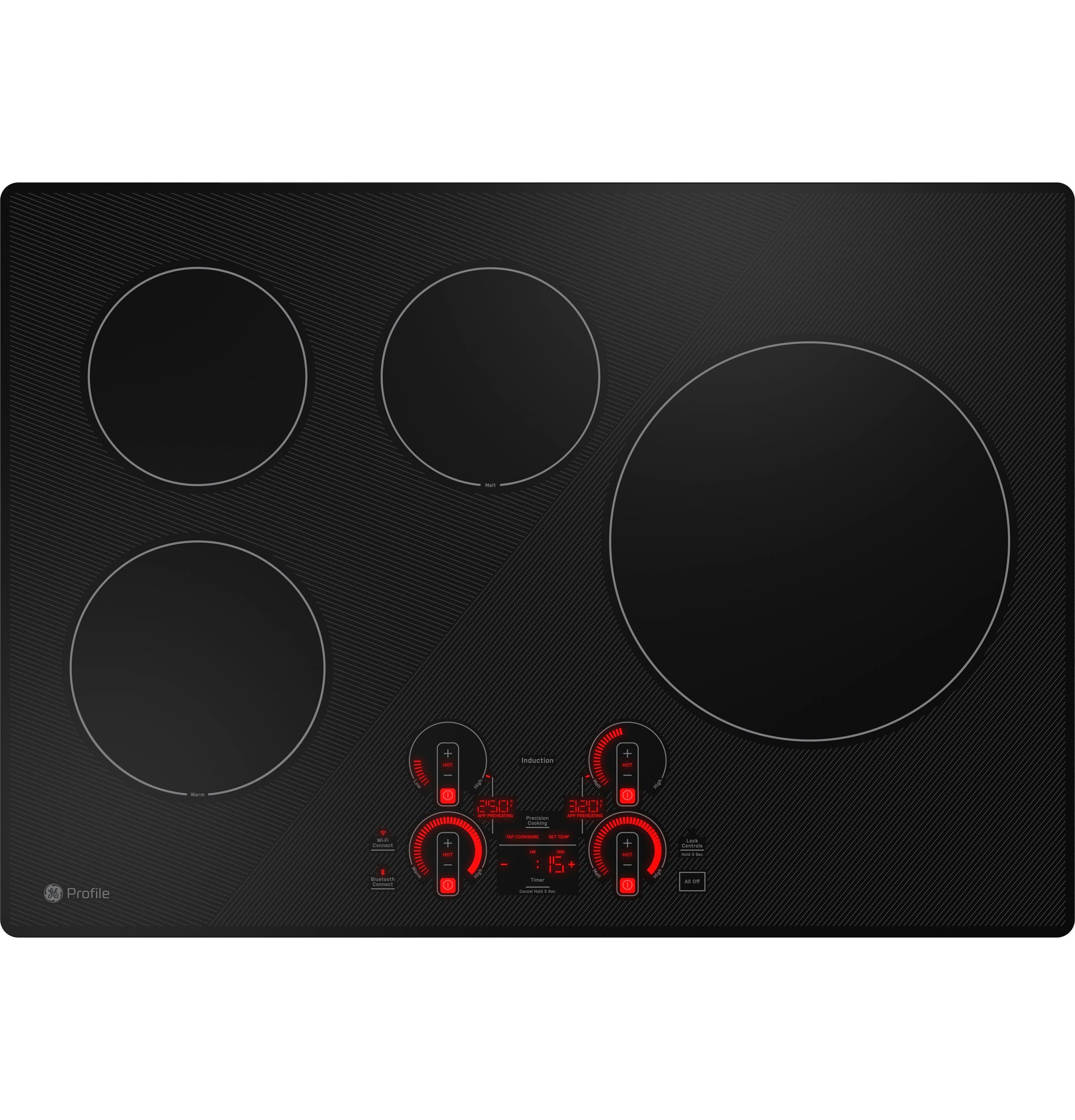 GE Profile - 29.8 Inch Induction Cooktop in Black - PHP7030DTBB