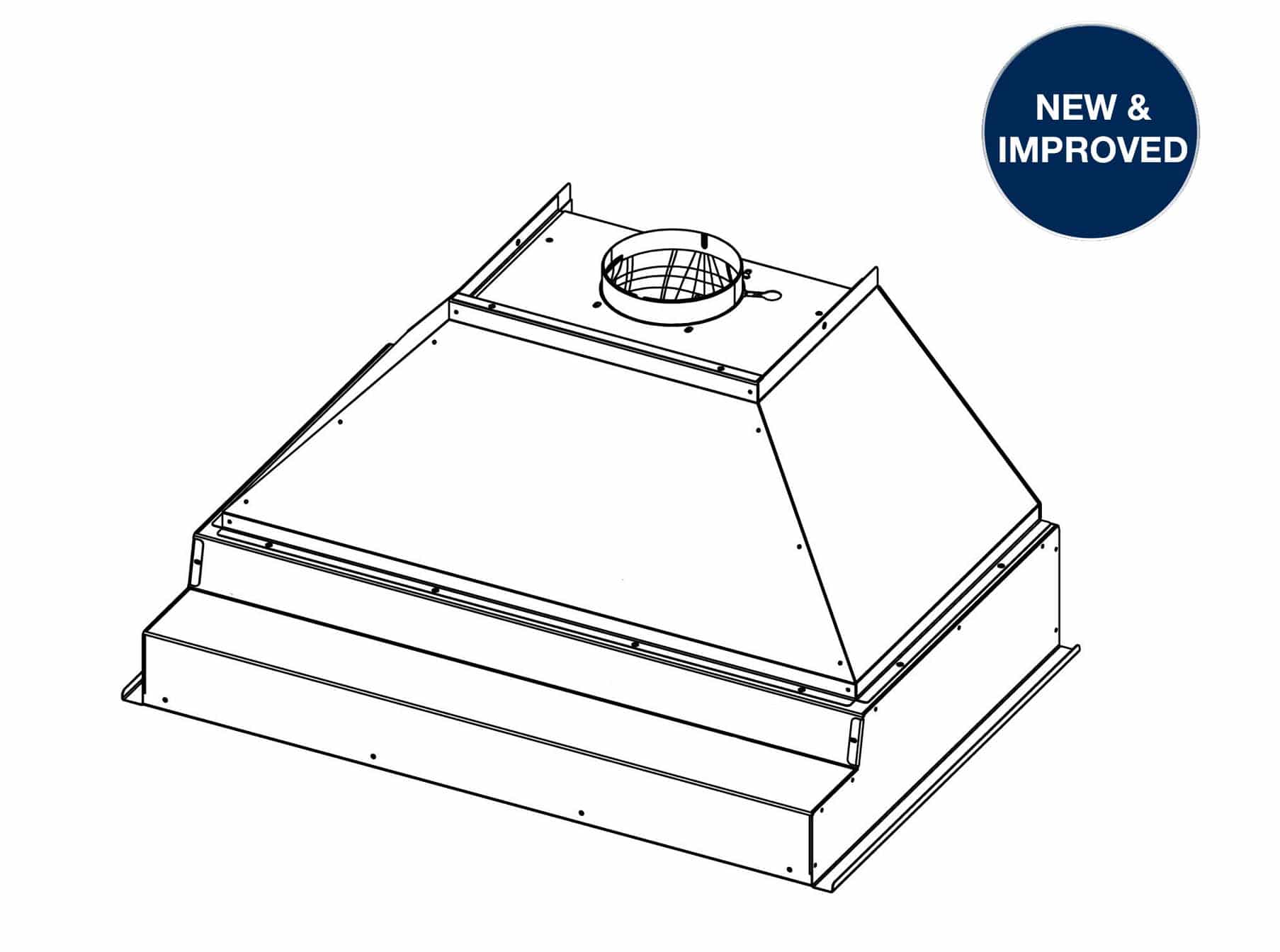 BlueStar - 26.625 Inch 600 CFM Blower & Insert Vent in Stainless - PM028ML