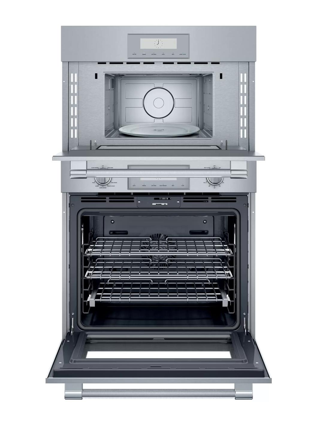 Thermador - 7.1 cu. ft Combination Wall Oven in Stainless (Open Box) - POM301W
